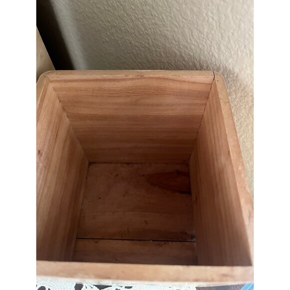 Antique Rustic Wooden Nesting Chicken Rooster Canister Set Of 4 Boxes - Picture 9 of 11